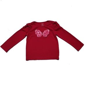 Gymboree Shirt Size 4 Butterfly Girl Sequin Vtg